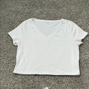 No Boundaries White V-Neck Top - Size Large